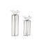Silver Stainless Steel Glam Candle Holder Set